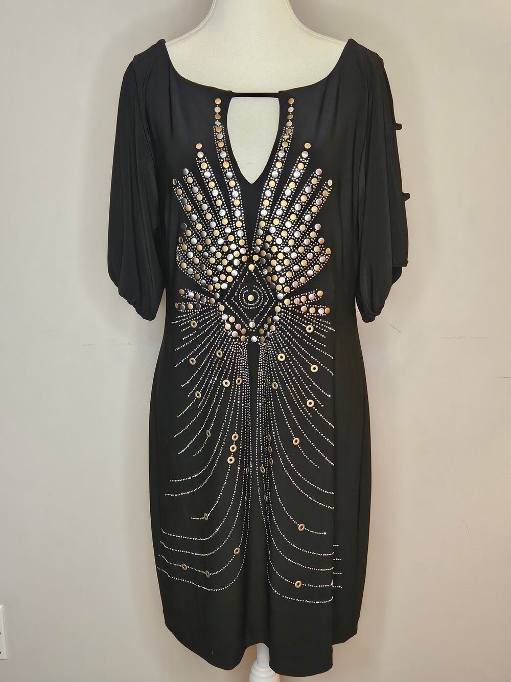 Bisou Bisou Michele Bohbot Dress Black 34"-Length | 38"-Bust | 34"-Waist H78